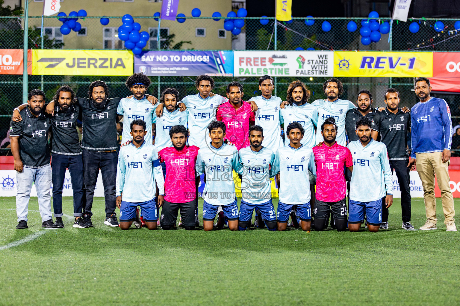 AA Mathiveri vs L Gan in Quarter Finals of Golden Futsal Challenge 2024 which was held on Friday, 1st March 2024, in Hulhumale', Maldives Photos: Nausham Waheed / images.mv