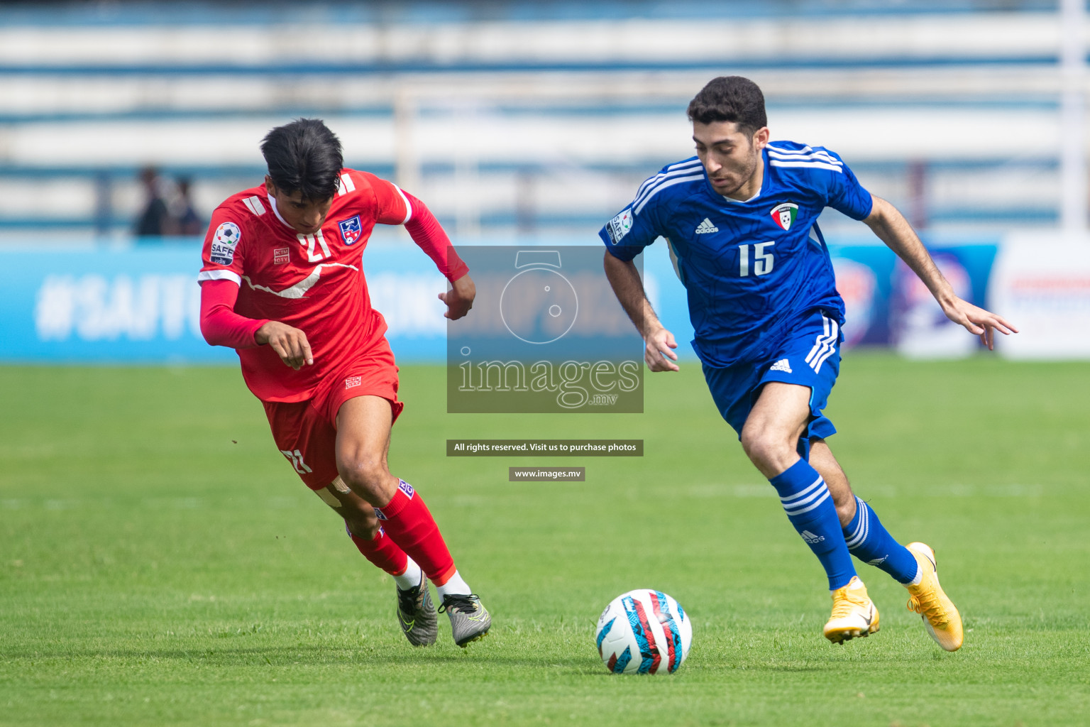 Kuwait vs Nepal in the opening match of SAFF Championship 2023 held in Sree Kanteerava Stadium, Bengaluru, India, on Wednesday, 21st June 2023. Photos: Nausham Waheed / images.mv