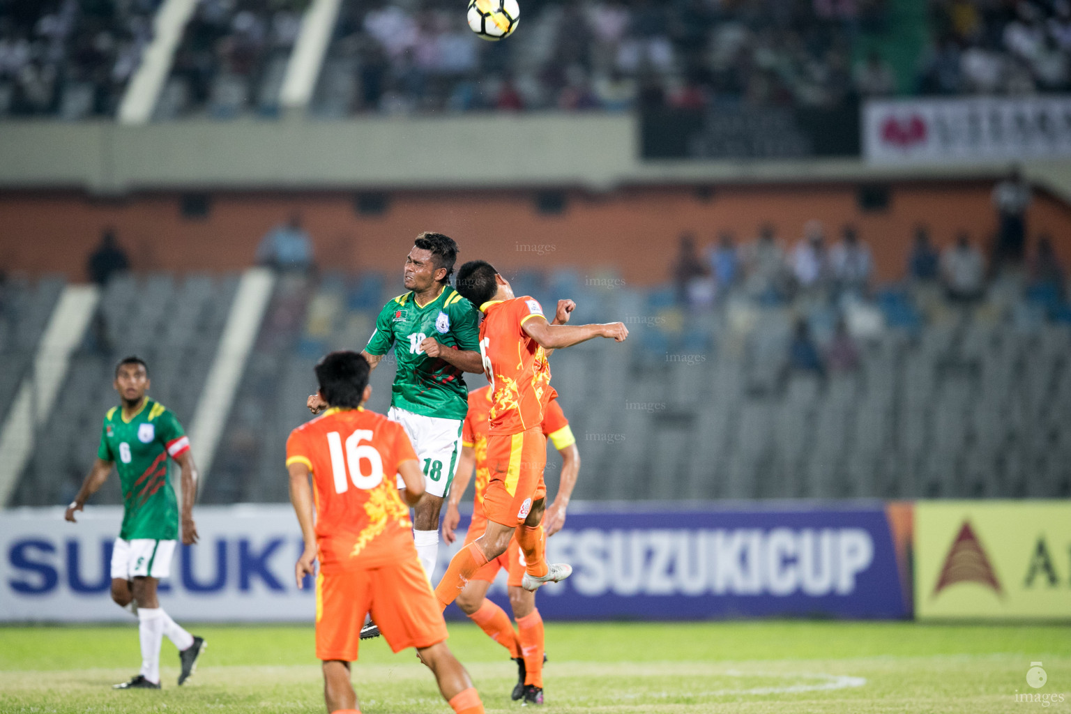 Bhutan vs Bangladesh in SAFF Suzuki Cup 2018 in Dhaka, Bangladesh, Monday, September 04, 2018. (Images.mv Photo/Hussain Sinan).
