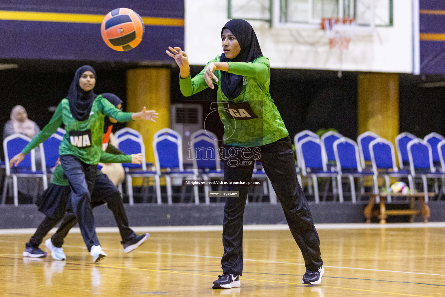 Day7 of 24th Interschool Netball Tournament 2023 was held in Social Center, Male', Maldives on 2nd November 2023. Photos: Nausham Waheed / images.mv