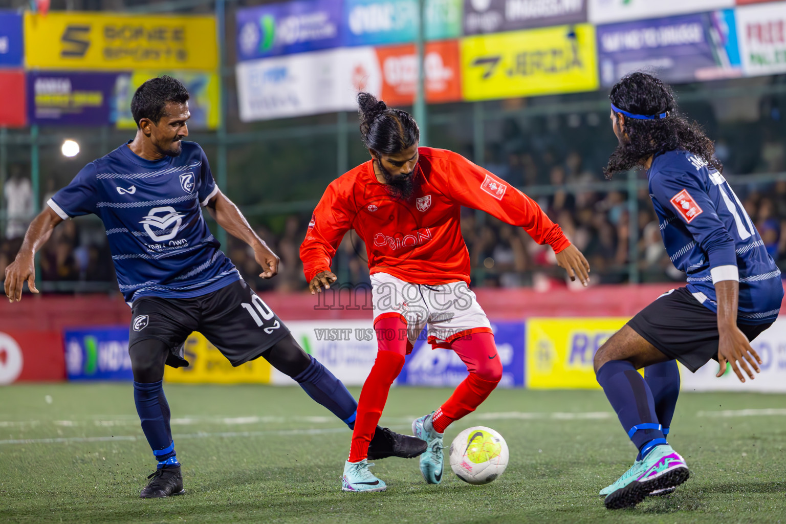 K Gaafaru vs B Eydhafushi in Semi Finals of Golden Futsal Challenge 2024 which was held on Friday, 1st March 2024, in Hulhumale', Maldives.
Photos: Ismail Thoriq / images.mv