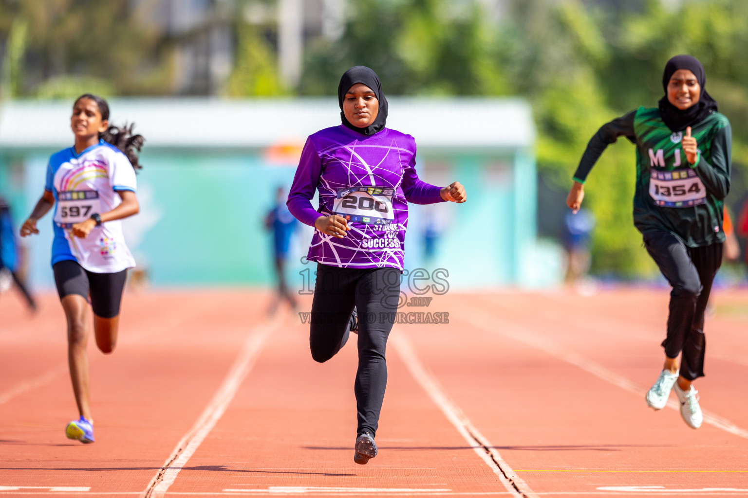 Day 4 of MWSC Interschool Athletics Championships 2024 held in Hulhumale Running Track, Hulhumale, Maldives on Tuesday, 12th November 2024. Photos by: Raaif Yoosuf / Images.mv