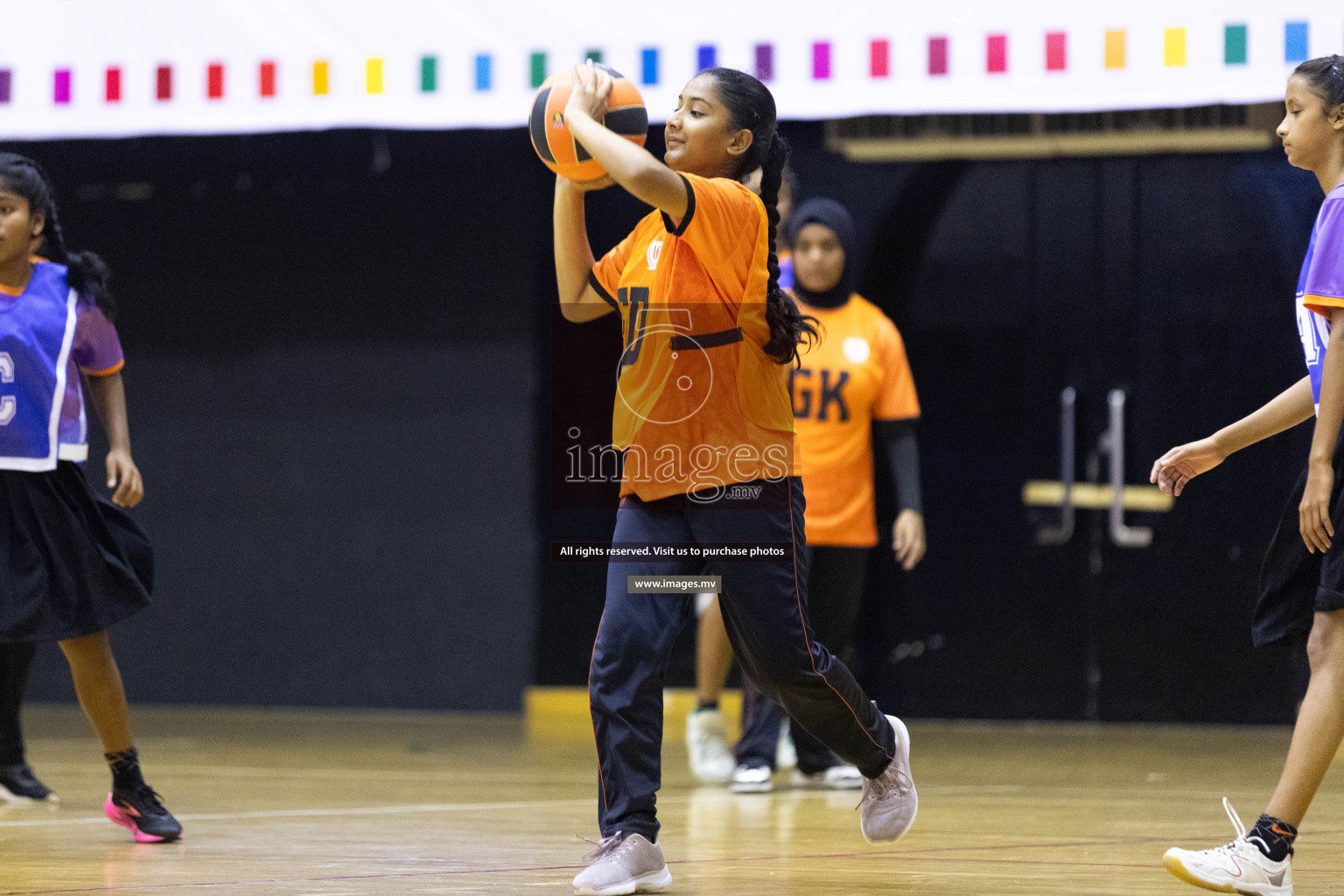 Day 10 of 24th Interschool Netball Tournament 2023 was held in Social Center, Male', Maldives on 5th November 2023. Photos: Nausham Waheed / images.mv