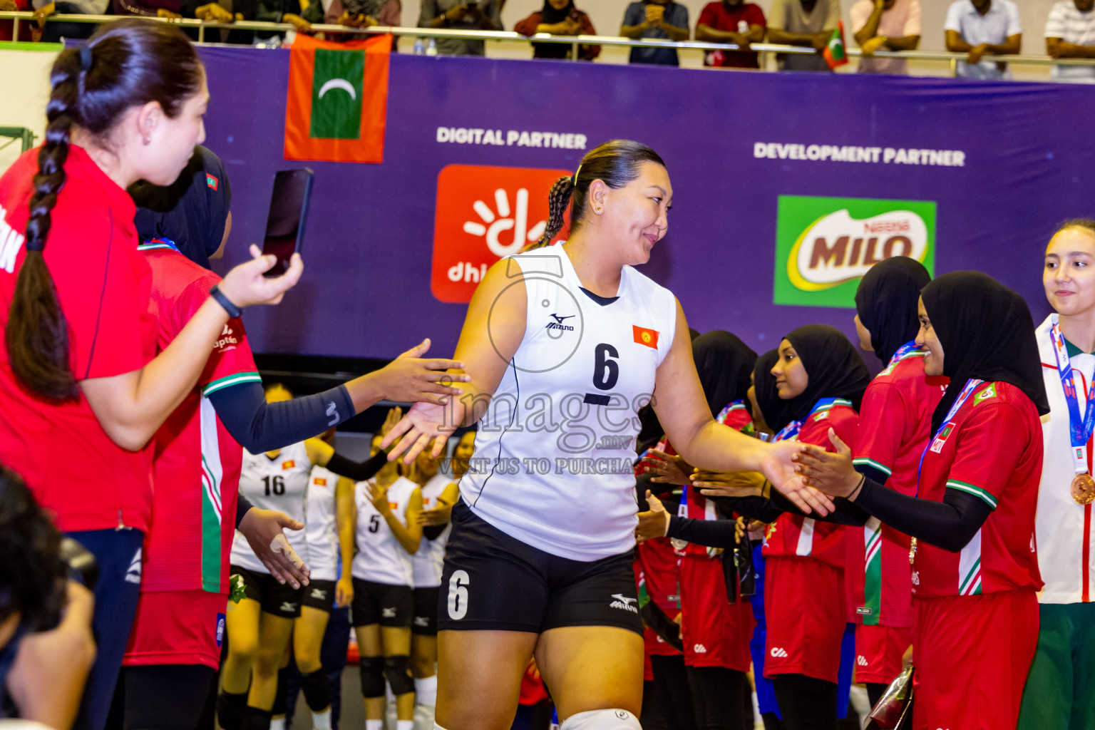 Final of CAVA Woman's Volleyball Challenge Cup 2024 was held in Social Center, Male', Maldives on Wednesday, 11th September 2024. Photos: Nausham Waheed / images.mv