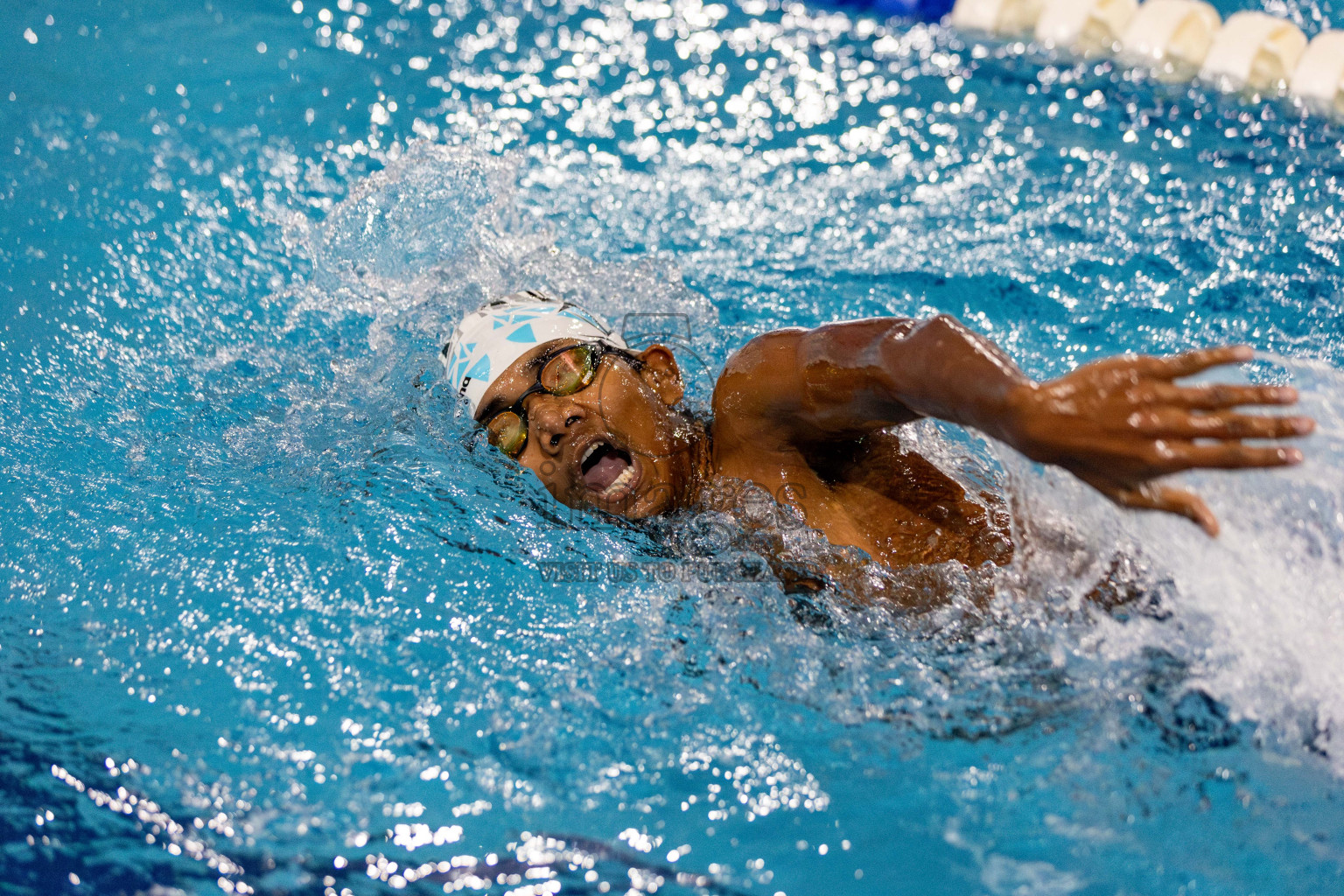 Day 2 of National Swimming Competition 2024 held in Hulhumale', Maldives on Saturday, 14th December 2024. Photos: Hassan Simah / images.mv