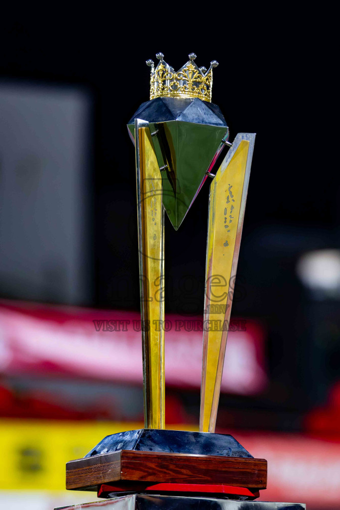 L. Gan VS B. Eydhafushi in the Finals of Golden Futsal Challenge 2024 which was held on Thursday, 7th March 2024, in Hulhumale', Maldives. 
Photos: Hassan Simah / images.mv