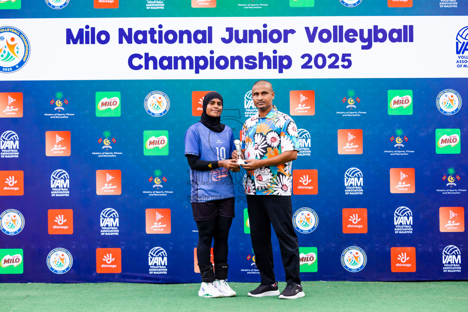 Addu Sports Club vs Club Volleyball in Milo National Junior Volleyball Championship 2025 Day 3 was held on Monday, 24th November 2025 at Ekuveni Turf Court Male', Maldives. Photos: Nausham Waheed / images.mv