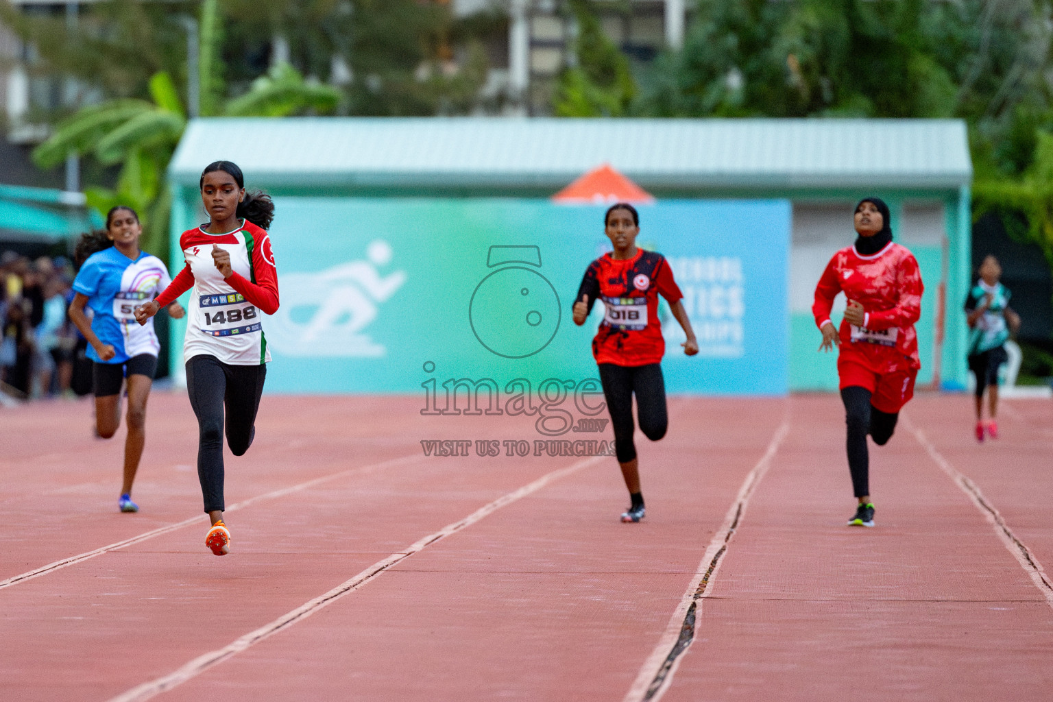 Day 2 of MWSC Interschool Athletics Championships 2024 held in Hulhumale Running Track, Hulhumale, Maldives on Sunday, 10th November 2024. 
Photos by: Hassan Simah / Images.mv