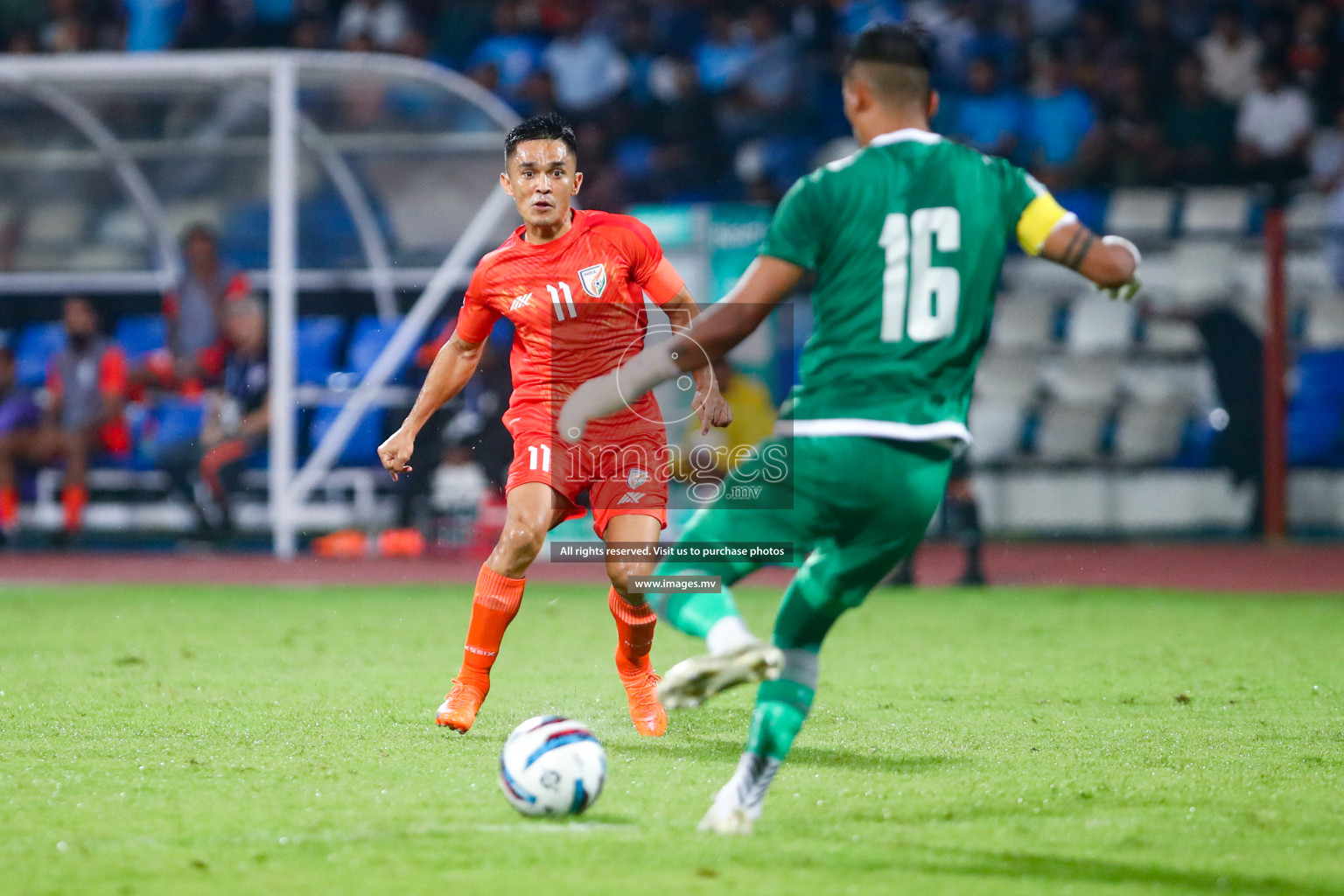 Nepal vs India in SAFF Championship 2023 held in Sree Kanteerava Stadium, Bengaluru, India, on Saturday, 24th June 2023. Photos: Hassan Simah / images.mv