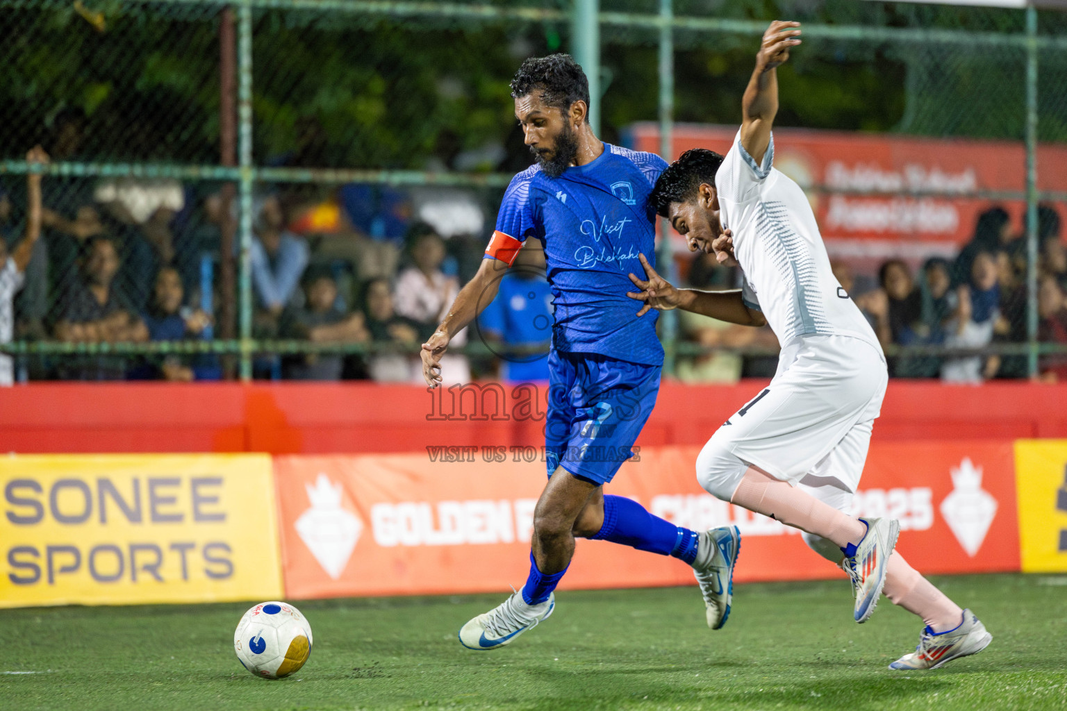 Sh Bilehfehi vs Sh Lhaimagu in Day 11 of Golden Futsal Challenge 2025 was held on Wednesday, 15th January 2025, in Hulhumale', Maldives Photos: Mohamed Mahfooz Moosa / images.mv