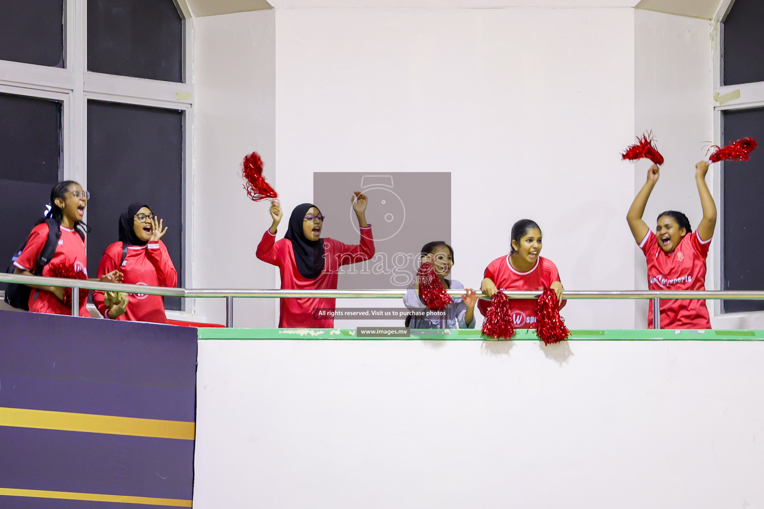 Day 9 of 24th Interschool Netball Tournament 2023 was held in Social Center, Male', Maldives on 4th November 2023. Photos: Hassan Simah / images.mv