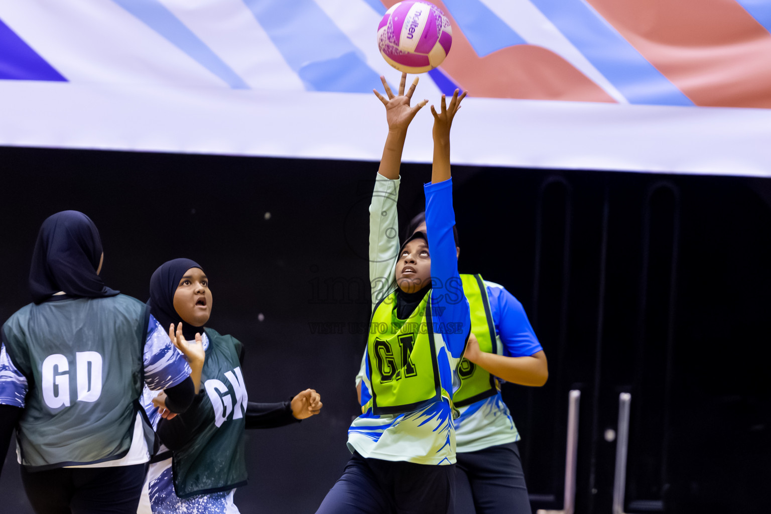 SC Skylark vs United Unity SC in Day 4 of 24th Milo Netball Association Championship held in Social Center at Male', Maldives on Thursday, 4th September 2025. Photos: Nausham Waheed / images.mv