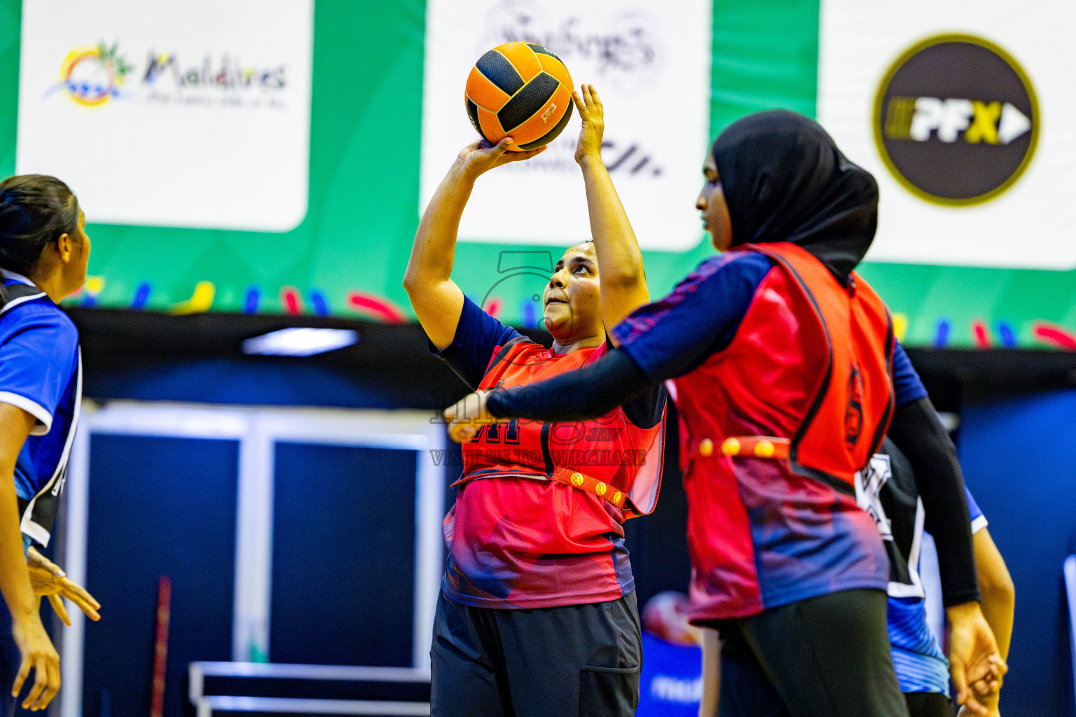 MV Netters vs Club Matrix in Day 3 of 21st National Netball Tournament was held in Social Canter at Male', Maldives on Saturday, 18th May 2024. Photos: Nausham Waheed / images.mv