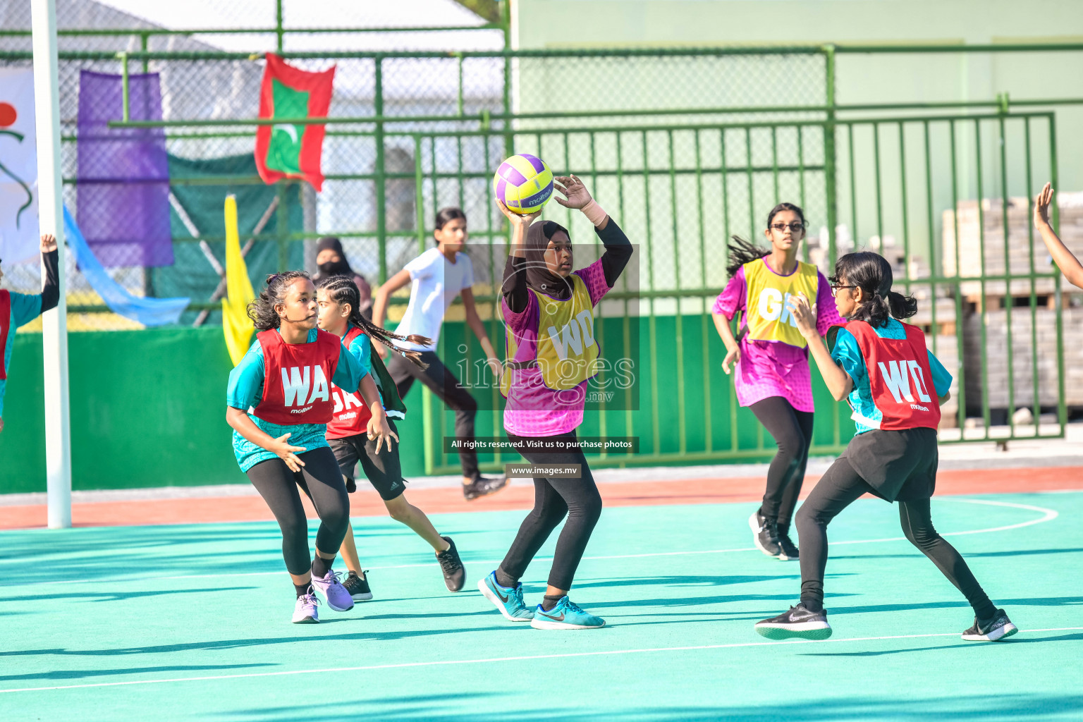 Day 8 of Junior Netball Championship 2022 on 11th March 2022 held in Male', Maldives. Photos by Nausham Waheed