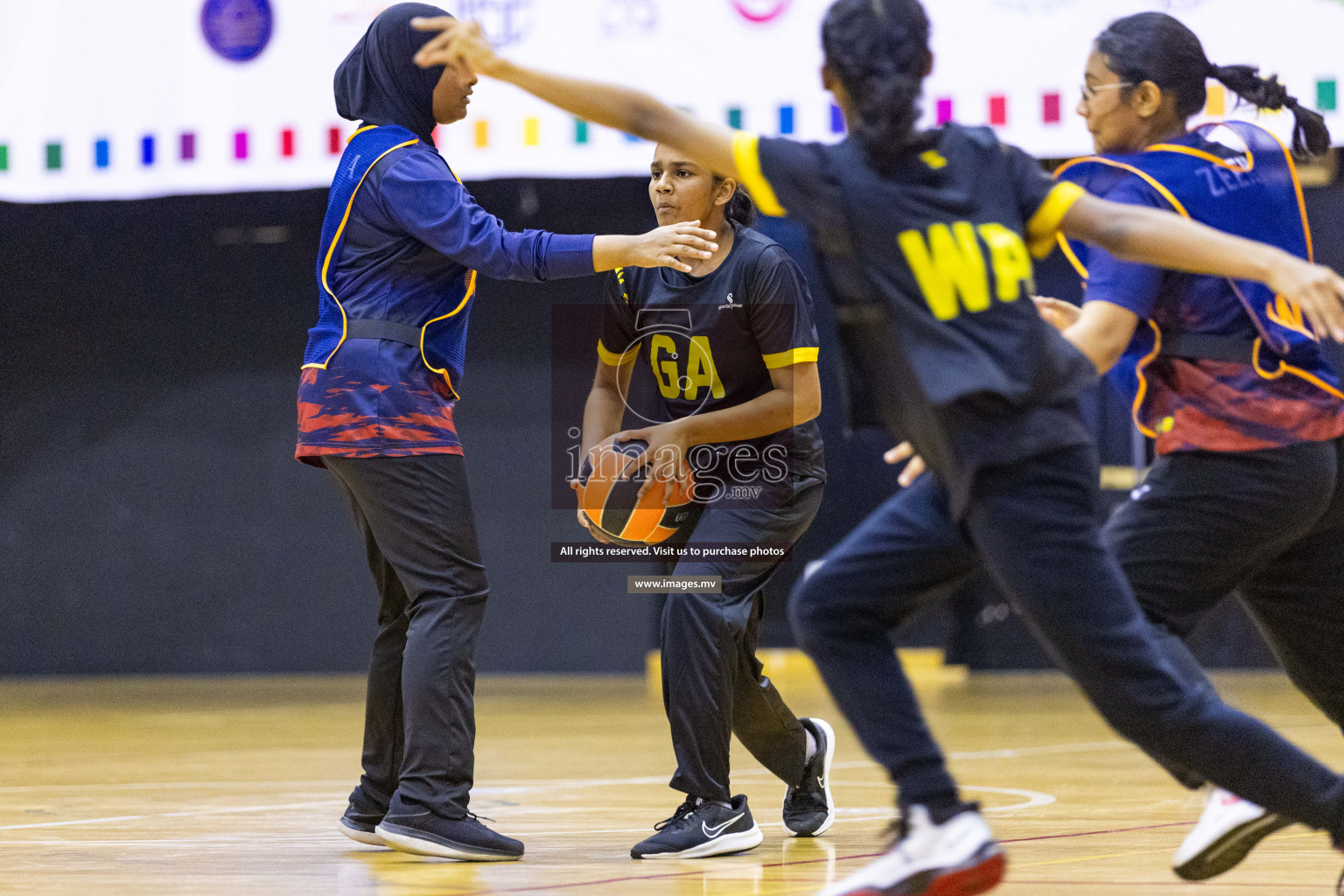 Day2 of 24th Interschool Netball Tournament 2023 was held in Social Center, Male', Maldives on 28th October 2023. Photos: Nausham Waheed / images.mv