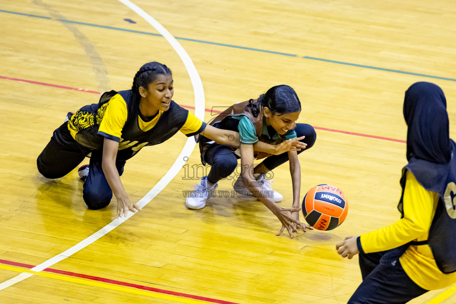 Day 1 of 25th Milo Inter-School Netball Tournament was held in Social Center at Male', Maldives on Thursday, 8th August 2024. Photos: Nausham Waheed / images.mv