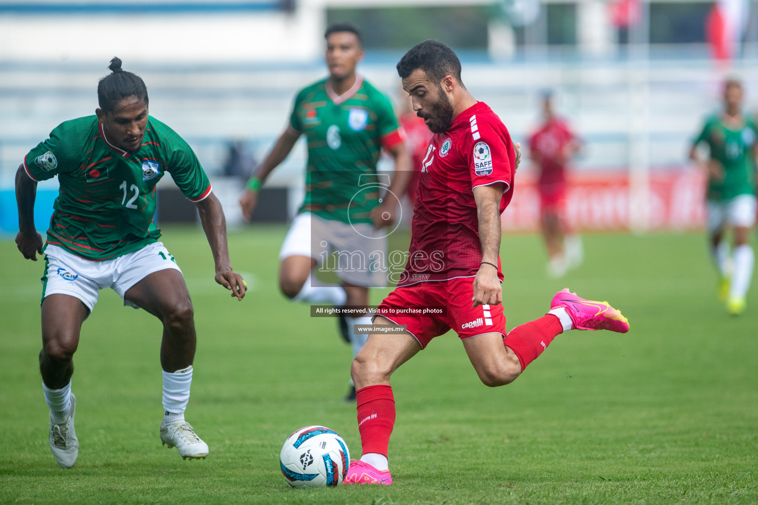 Lebanon vs Bangladesh in SAFF Championship 2023 held in Sree Kanteerava Stadium, Bengaluru, India, on Wednesday, 22nd June 2023. Photos: Nausham Waheed / images.mv