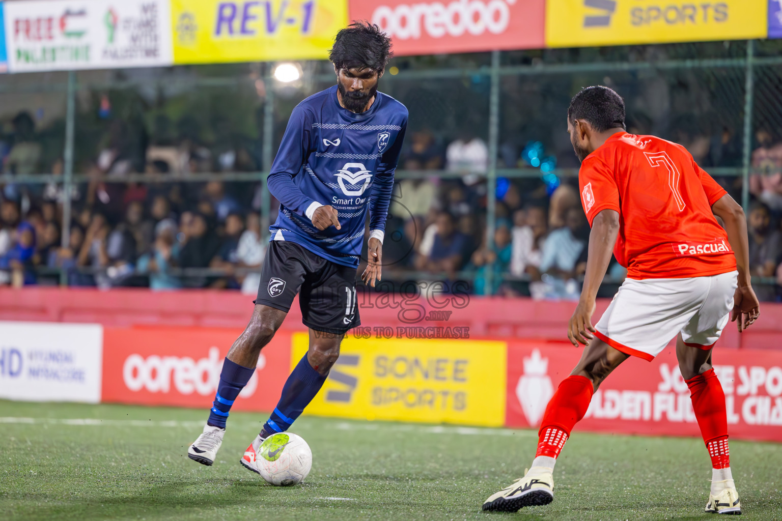 K Gaafaru vs B Eydhafushi in Semi Finals of Golden Futsal Challenge 2024 which was held on Friday, 1st March 2024, in Hulhumale', Maldives.
Photos: Ismail Thoriq / images.mv