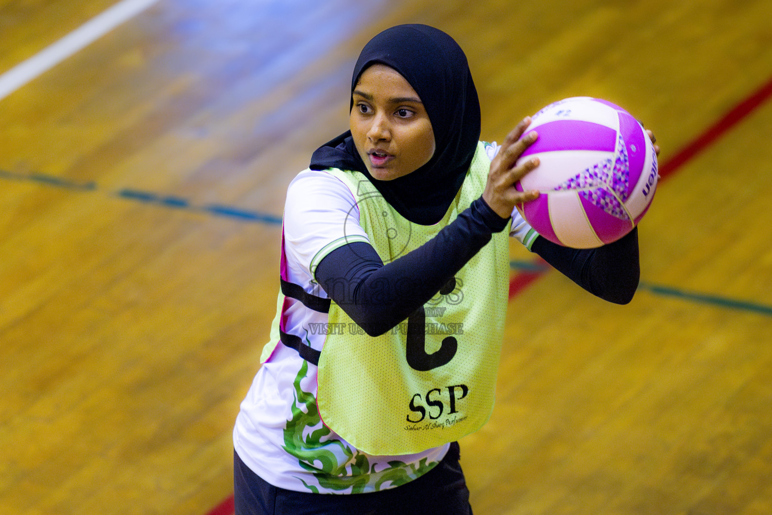 Matrix vs Club green streets in 1st division Final of National Netball Tournament 2025 held in Social Center at Male', Maldives on Thursday, 29th May 2025. Photos: Nausham Waheed / images.mv