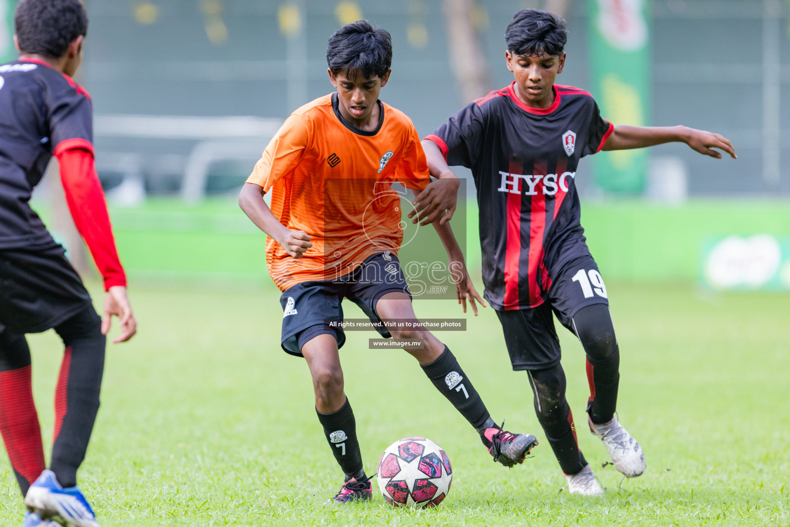 Day 1 of MILO Academy Championship 2023 (u14) was held in Henveyru Stadium Male', Maldives on 3rd November 2023. Photos: Nausham Waheed / images.mv