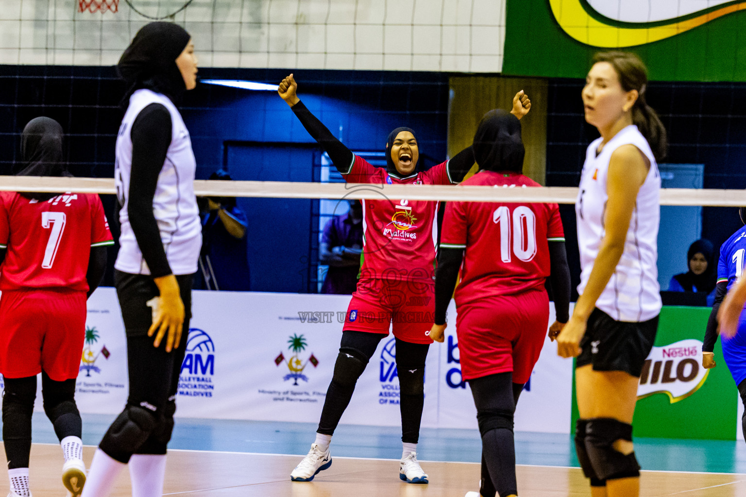 Final of CAVA Woman's Volleyball Challenge Cup 2024 was held in Social Center, Male', Maldives on Wednesday, 11th September 2024. Photos: Nausham Waheed / images.mv