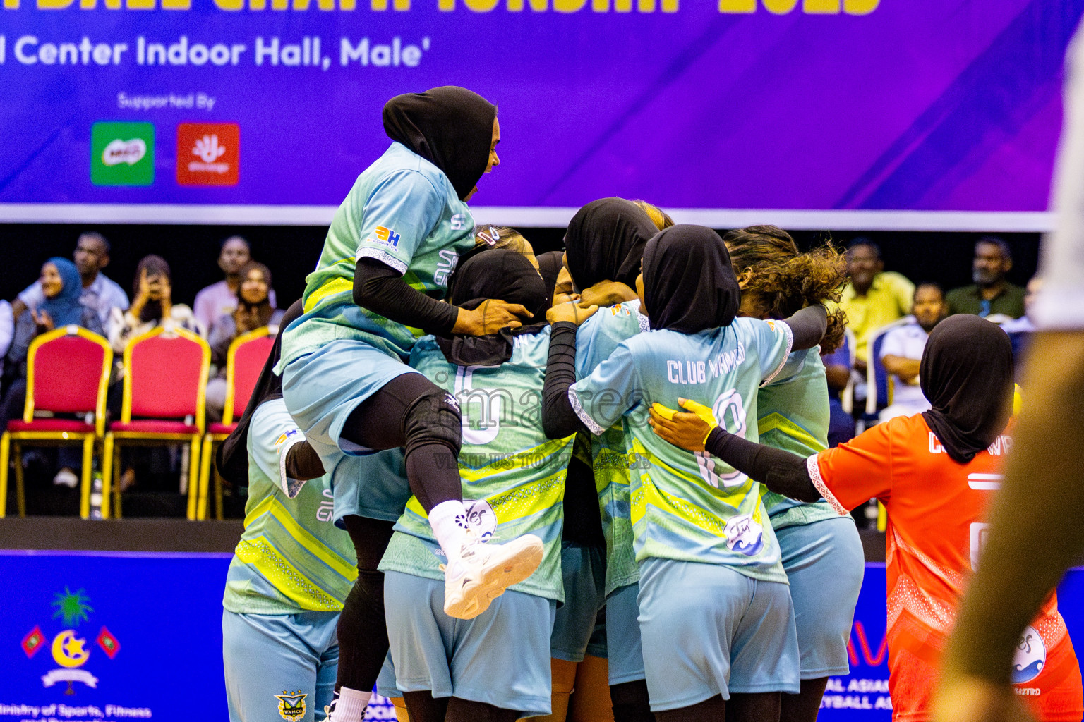 Police Club vs Club Wamco in the Final of Women's Division of National Volleyball Championship 2025 held in Male', Maldives on Sunday, 4th May 2025 at Social Center Indoor Hall Photos By: Nausham Waheed / images.mv
