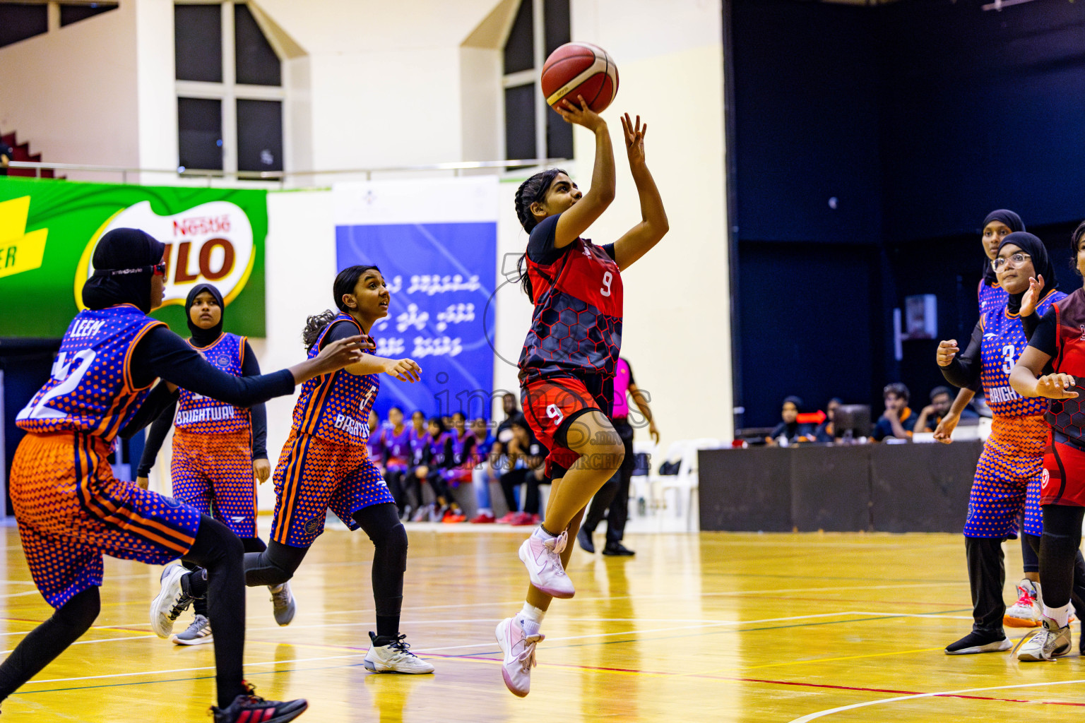 Iskandhar School vs Billabong High International School in day 8 of Junior Championship 2024 was held in Social Center, Male', Maldives on Tuesday, 19th November 2024. Photos: Nausham Waheed / images.mv