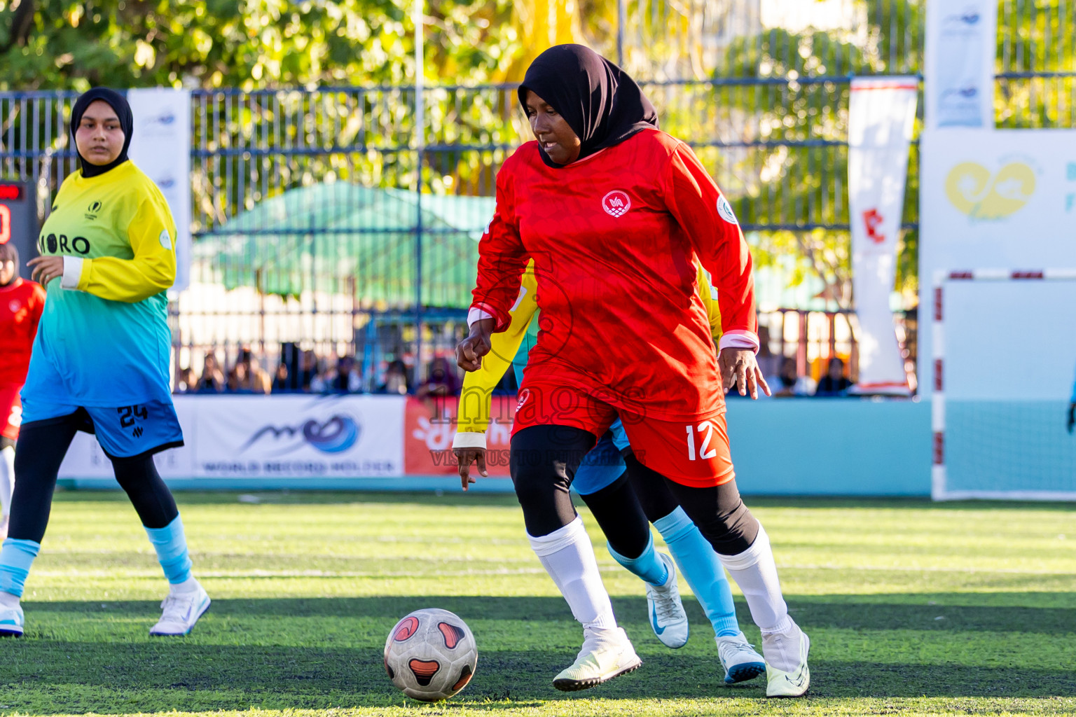Eydhafushi vs Kihaadhoo in Day 4 of Better in Baa Futsal Fiesta 2025 Woman's division held in B. Eydhafushi, Maldives on Saturday, 8th November 2025. Photos: Nausham Waheed / images.mv