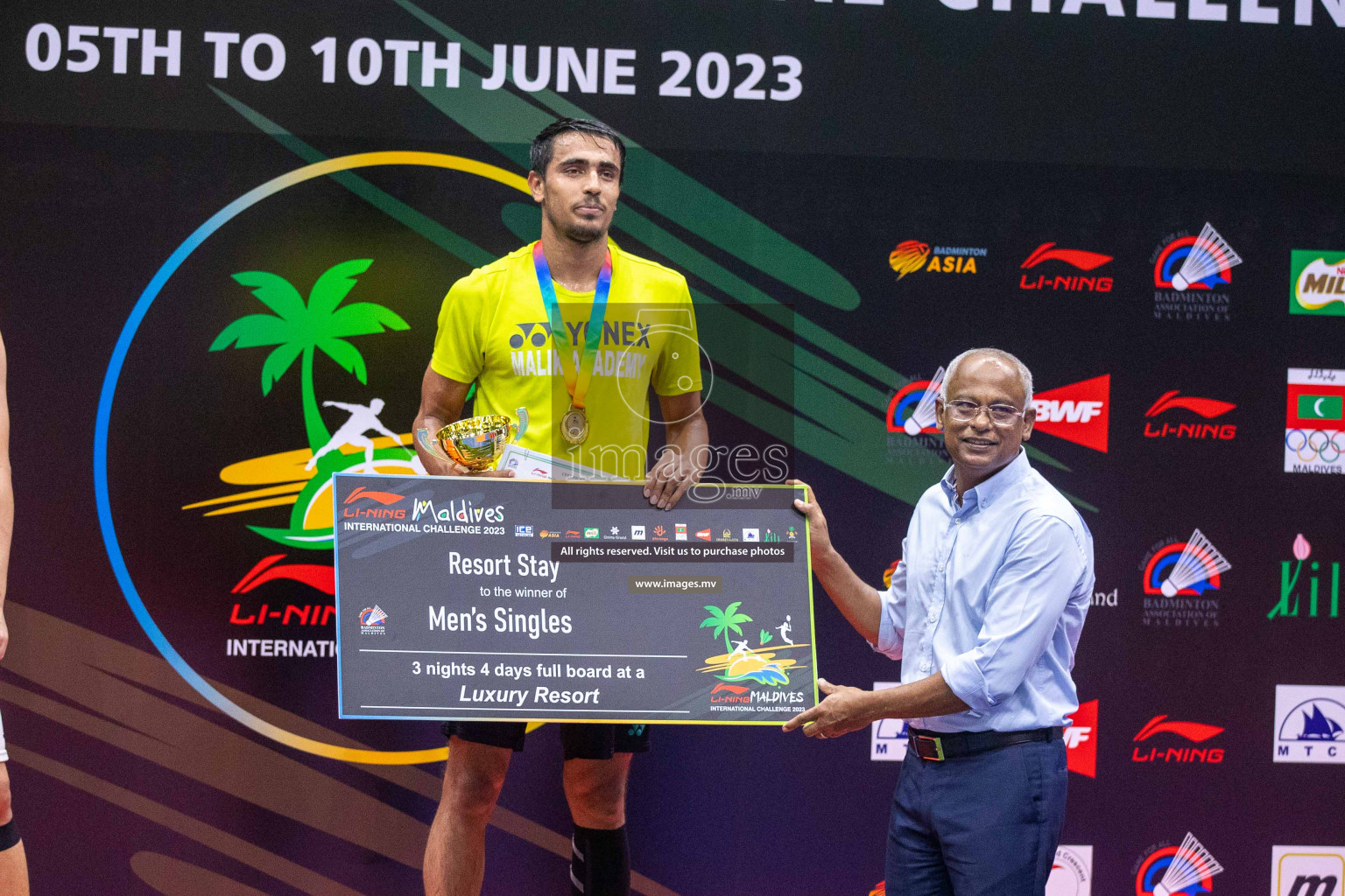 Finals of Li-Ning Maldives International Challenge 2023, was is held in Ekuveni Indoor Court, Male', Maldives on Saturday, 10th June 2023. Photos: Ismail Thoriq / images.mv