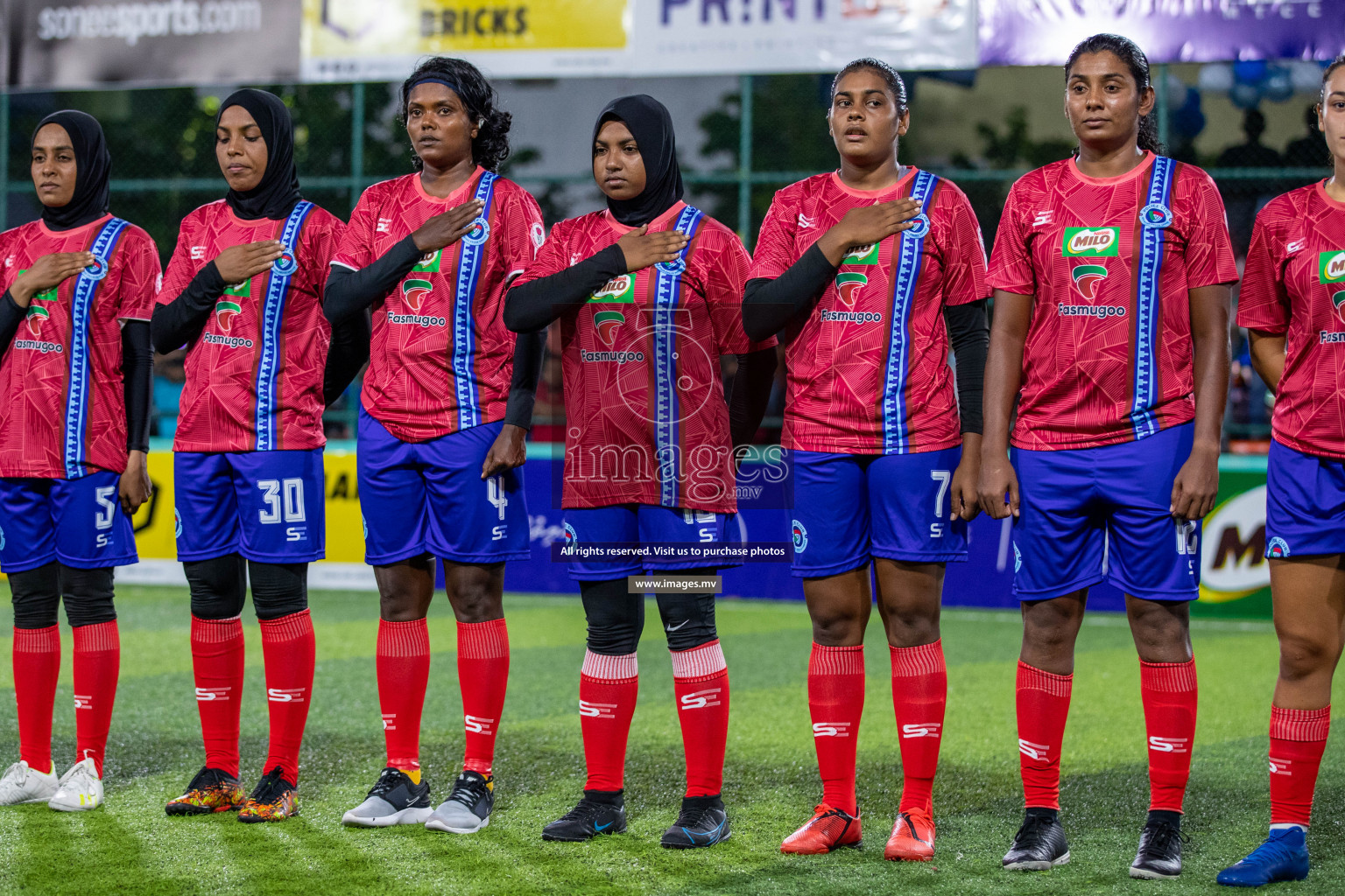 MPL vs Police Club in the Semi Finals of 18/30 Women's Futsal Fiesta 2021 held in Hulhumale, Maldives on 14th December 2021. Photos: Ismail Thoriq / images.mv