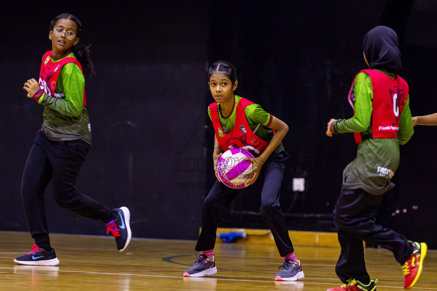 N Sports Academy B vs Fiontti Sports Club U11 Finals of 3rd Netball Junior Championship, held at Social Center on Saturday, 25th January 2025 . Photos: Nausham Waheed / images.mv