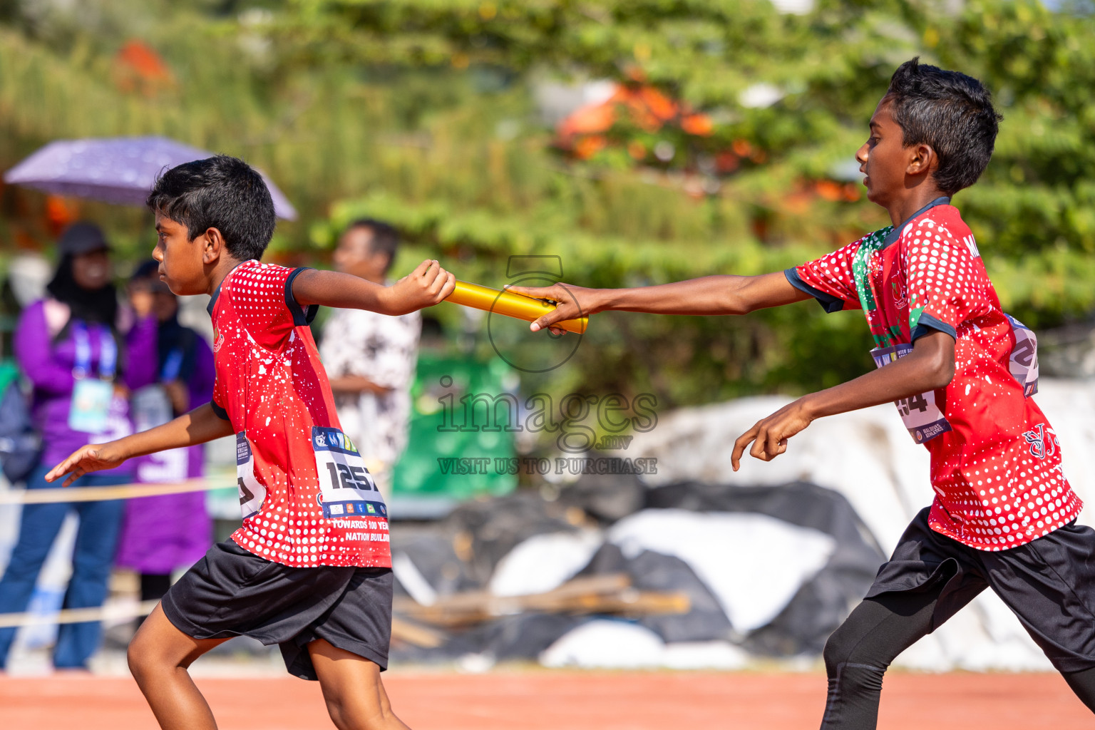 Day 6 of MWSC Interschool Athletics Championships 2024 held in Hulhumale Running Track, Hulhumale, Maldives on Thursday, 14th November 2024. Photos by: Ismail Thoriq / Images.mv