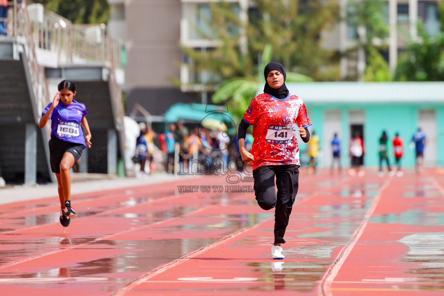 Day 1 of MWSC Interschool Athletics Championships 2024 held in Hulhumale Running Track, Hulhumale, Maldives on Saturday, 9th November 2024. 
Photos by: Ismail Thoriq, Hassan Simah / Images.mv