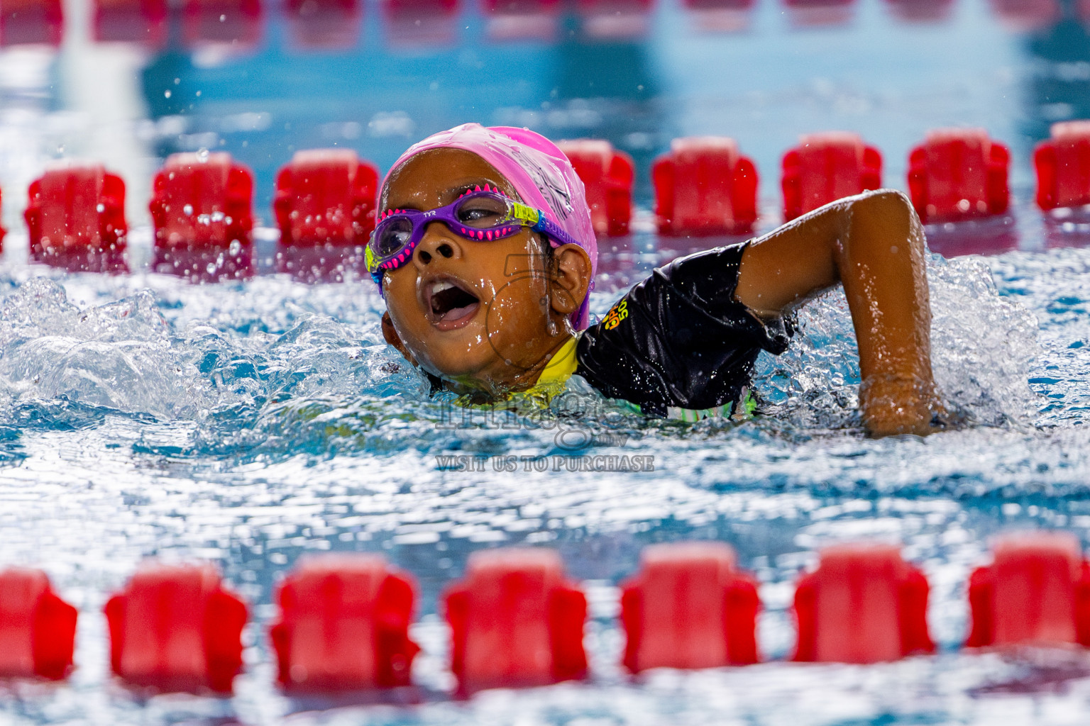 Day 1 of BML 5th National Swimming Kids Festival 2024 held in Hulhumale', Maldives on Monday, 18th November 2024. Photos: Nausham Waheed / images.mv