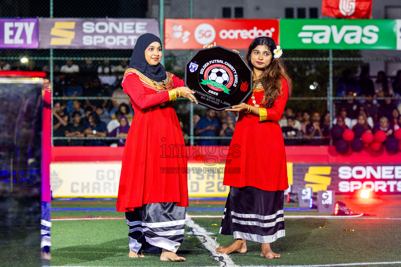 Opening of Golden Futsal Challenge 2025 with Charity Shield Match between L.Gan vs B.Eydhafushi was held on Saturday, 4th January 2025, in Hulhumale', Maldives Photos: Nausham Waheed , Ismail Thoriq / images.mv