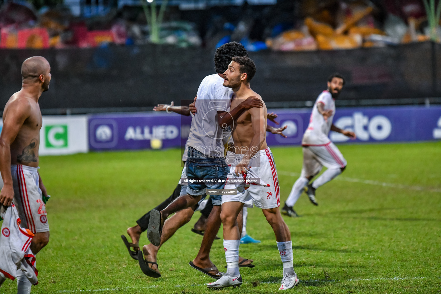 Buru Sports Club vs New Radiant Sports Club in the 2nd Division 2022 on 14th Aug 2022, held in National Football Stadium, Male', Maldives Photos: Nausham Waheed / Images.mv