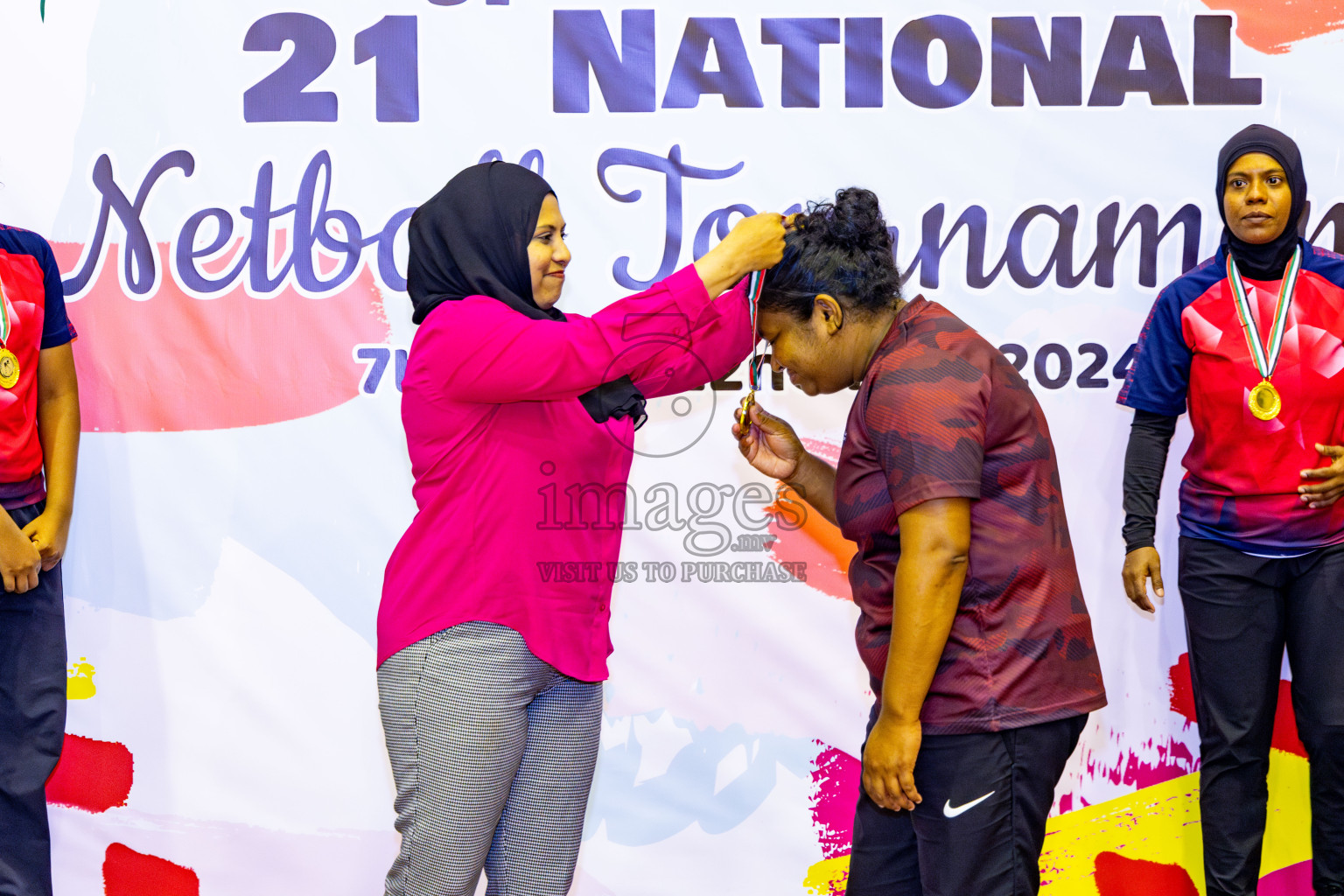 Club Matrix vs Club Green Streets in Final of 21st National Netball Tournament was held in Social Canter at Male', Maldives on Wednesday, 22nd May 2024. Photos: Nausham Waheed / images.mv