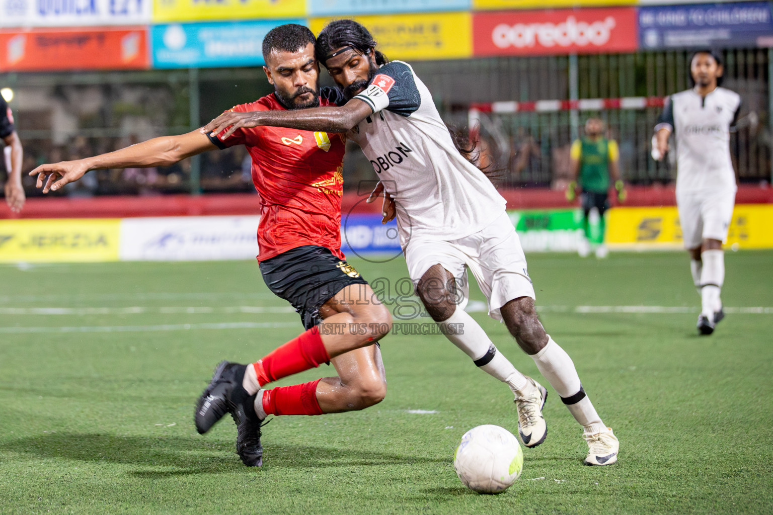 Vilimale vs L Gan in Semi Finals of Golden Futsal Challenge 2024 which was held on Friday, 1st March 2024, in Hulhumale', Maldives. 
Photos: Hassan Simah / images.mv