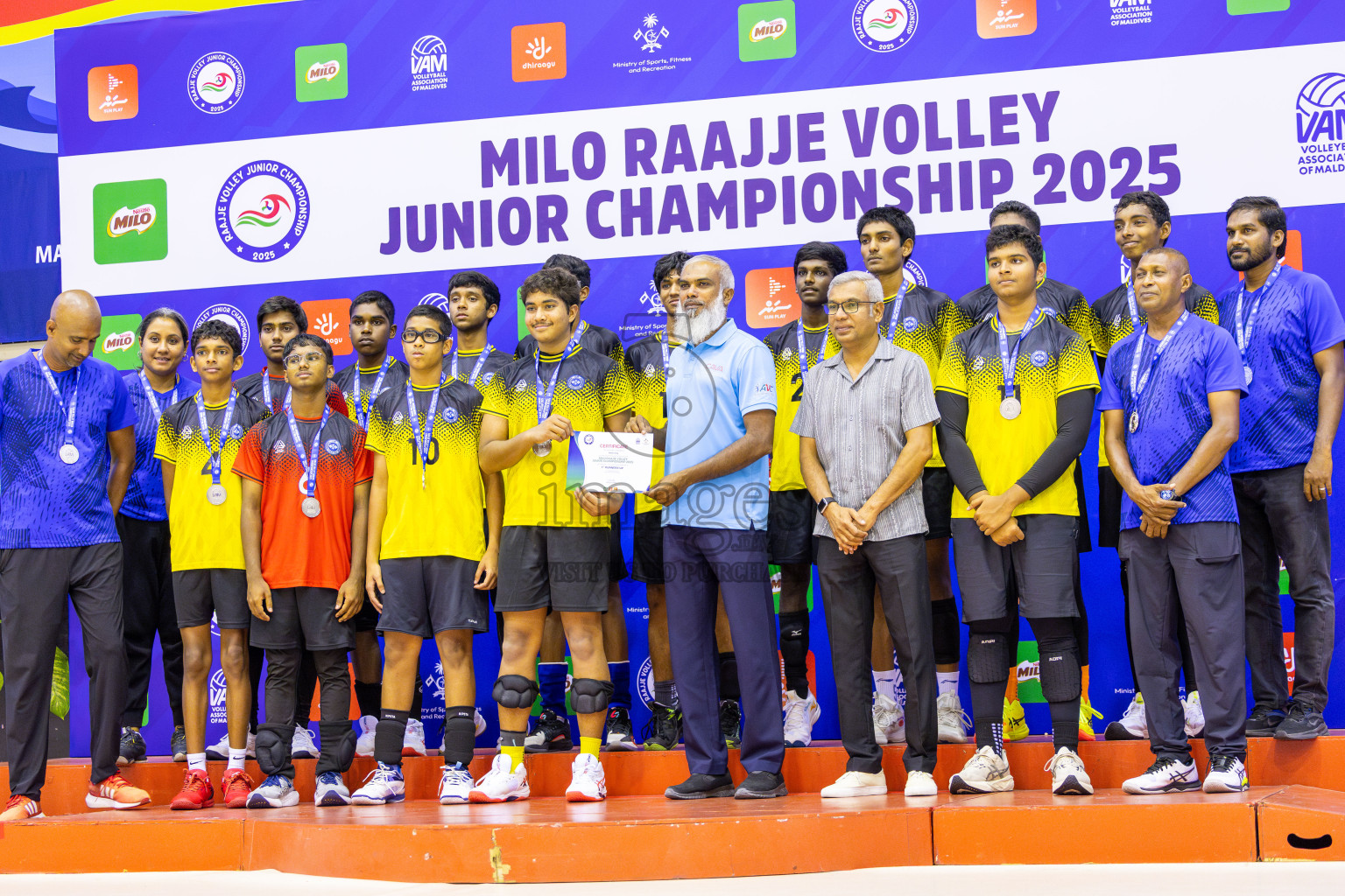 ADh Maamigili vs Male' City in the Finals of MILO Raajje Volley Junior Championship 2025 (U16 Boys) was held in Social Center Indoor Hall, Maldives on Saturday, 27th September 2025. Photos: Ismail Thoriq / images.mv