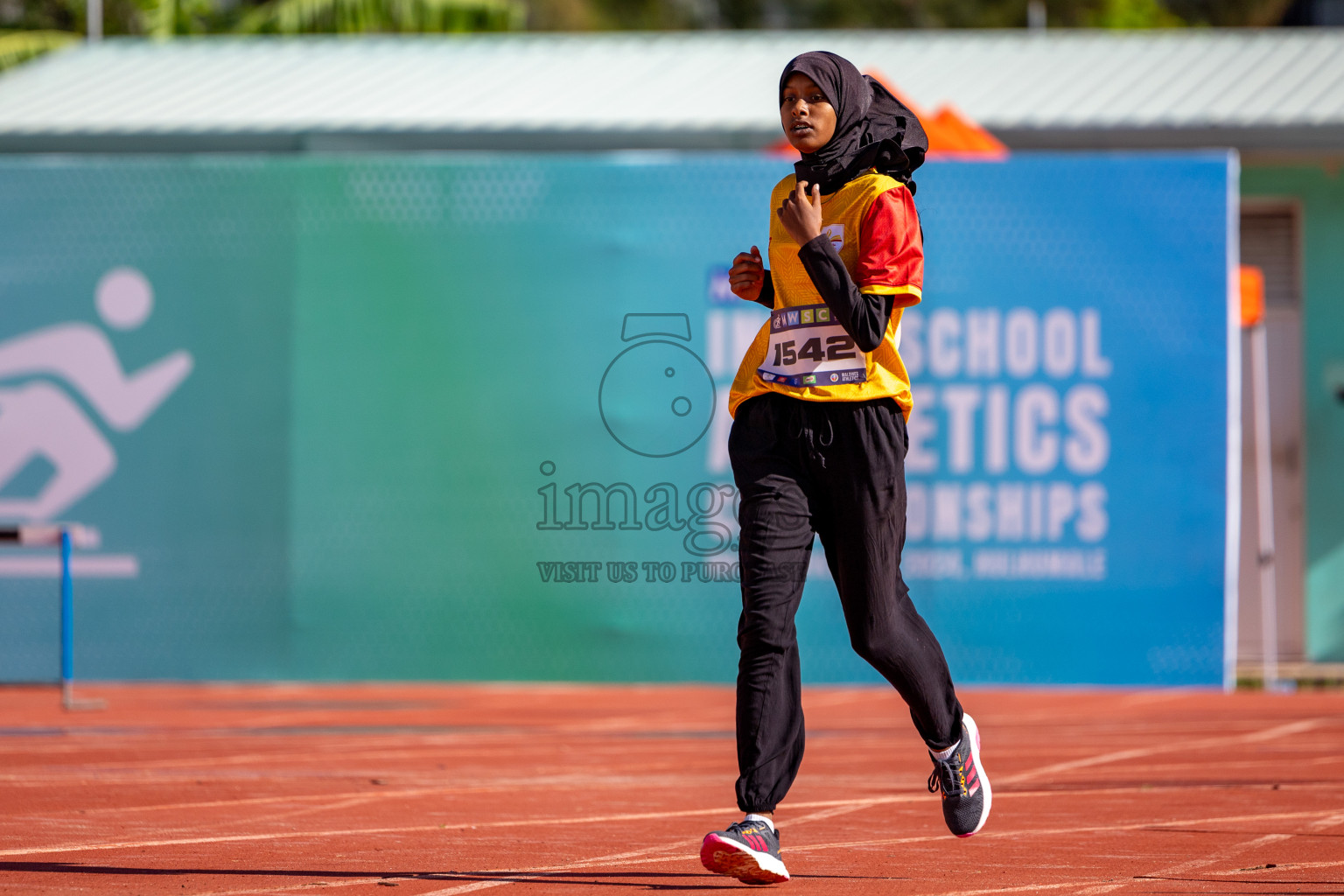 Day 2 of MWSC Interschool Athletics Championships 2024 held in Hulhumale Running Track, Hulhumale, Maldives on Sunday, 10th November 2024. 
Photos by:  Hassan Simah / Images.mv