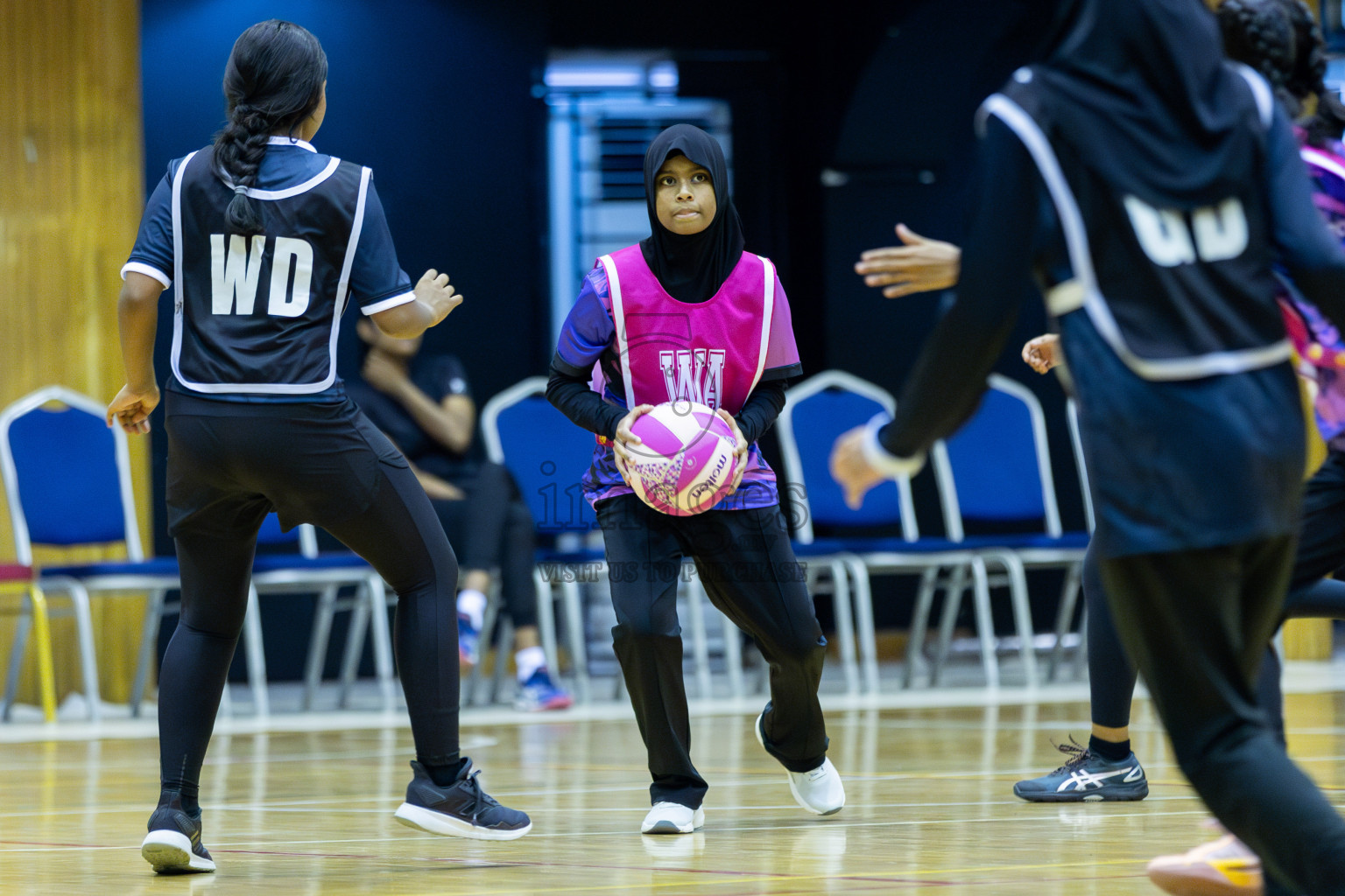 N Sports Academy  B vs AIS Netball Academy in Day 1 of 3rd Junior Championship - Netball association of Maldives, held at Social Center on 19th January 2025 . Photos by Shuu Abdul Sattar