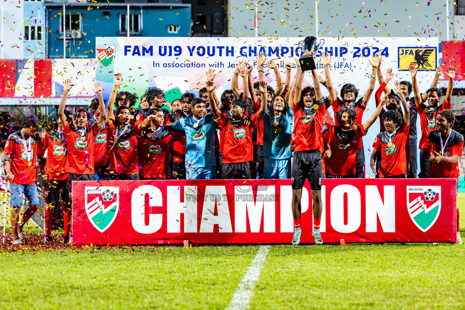 Super United Sports vs TC Sports Club in the Final of Under 19 Youth Championship 2024 was held at National Stadium in Male', Maldives on Monday, 1st July 2024. Photos: Nausham Waheed / images.mv