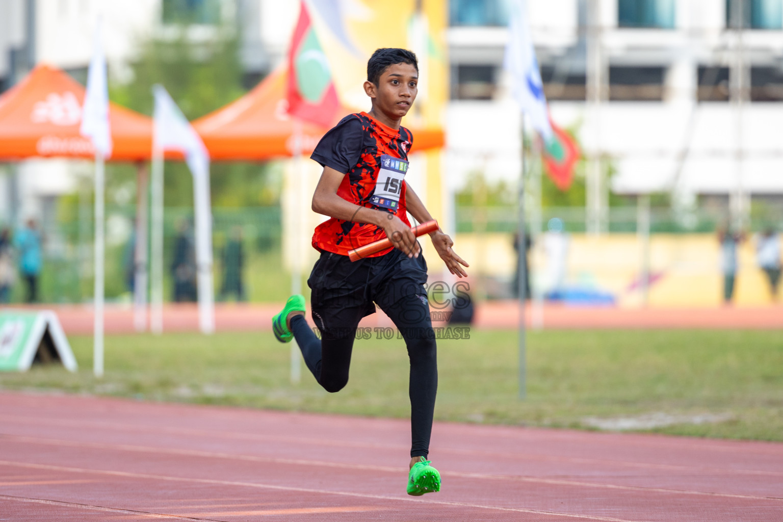 Day 5 of MWSC Interschool Athletics Championships 2024 held in Hulhumale Running Track, Hulhumale, Maldives on Wednesday, 13th November 2024. Photos by: Ismail Thoriq / Images.mv