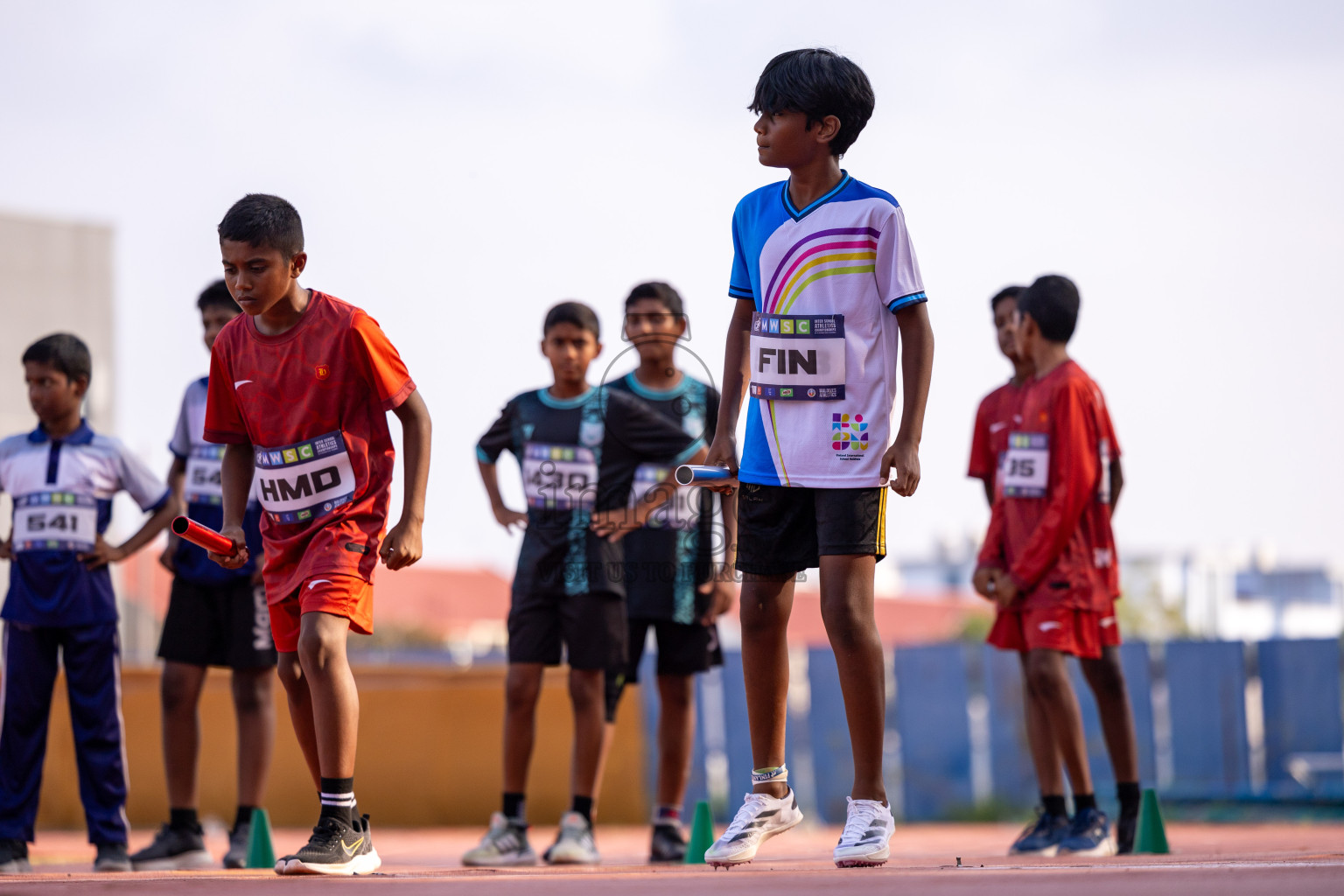 Day 5 of MWSC Interschool Athletics Championships 2024 held in Hulhumale Running Track, Hulhumale, Maldives on Wednesday, 13th November 2024. Photos by: Ismail Thoriq / Images.mv