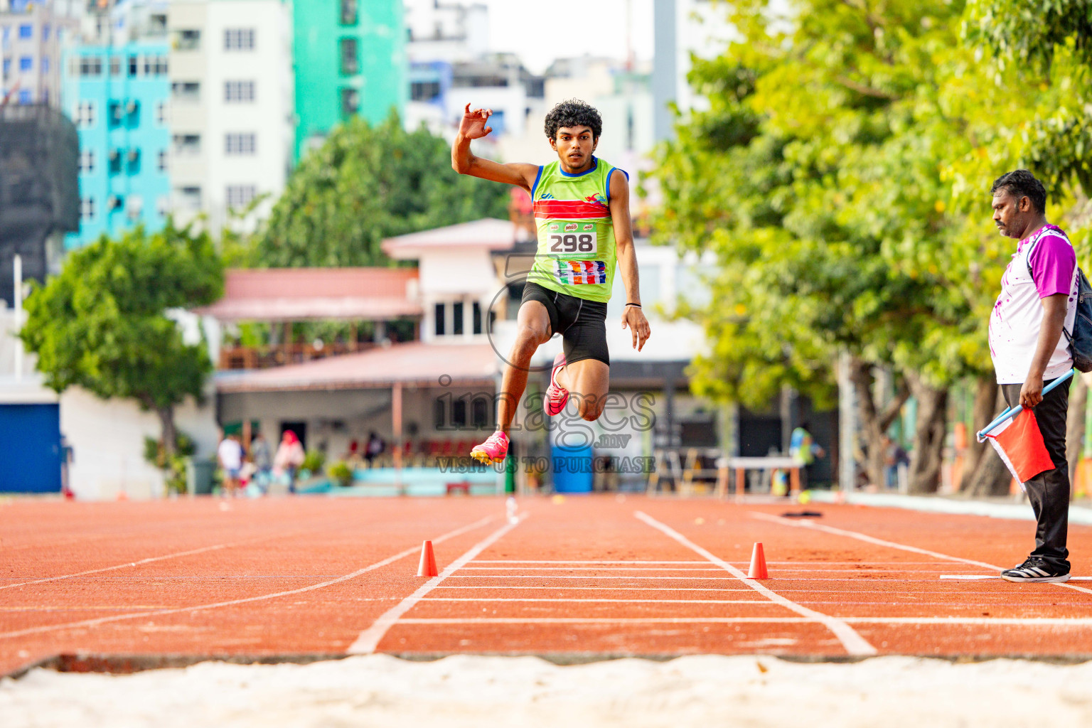 Day 2 of 12th Milo Association Championships was held in Ekuveni Track at Male', Maldives on Friday, 25th April 2025. Photos: Hassan Simah / images.mv