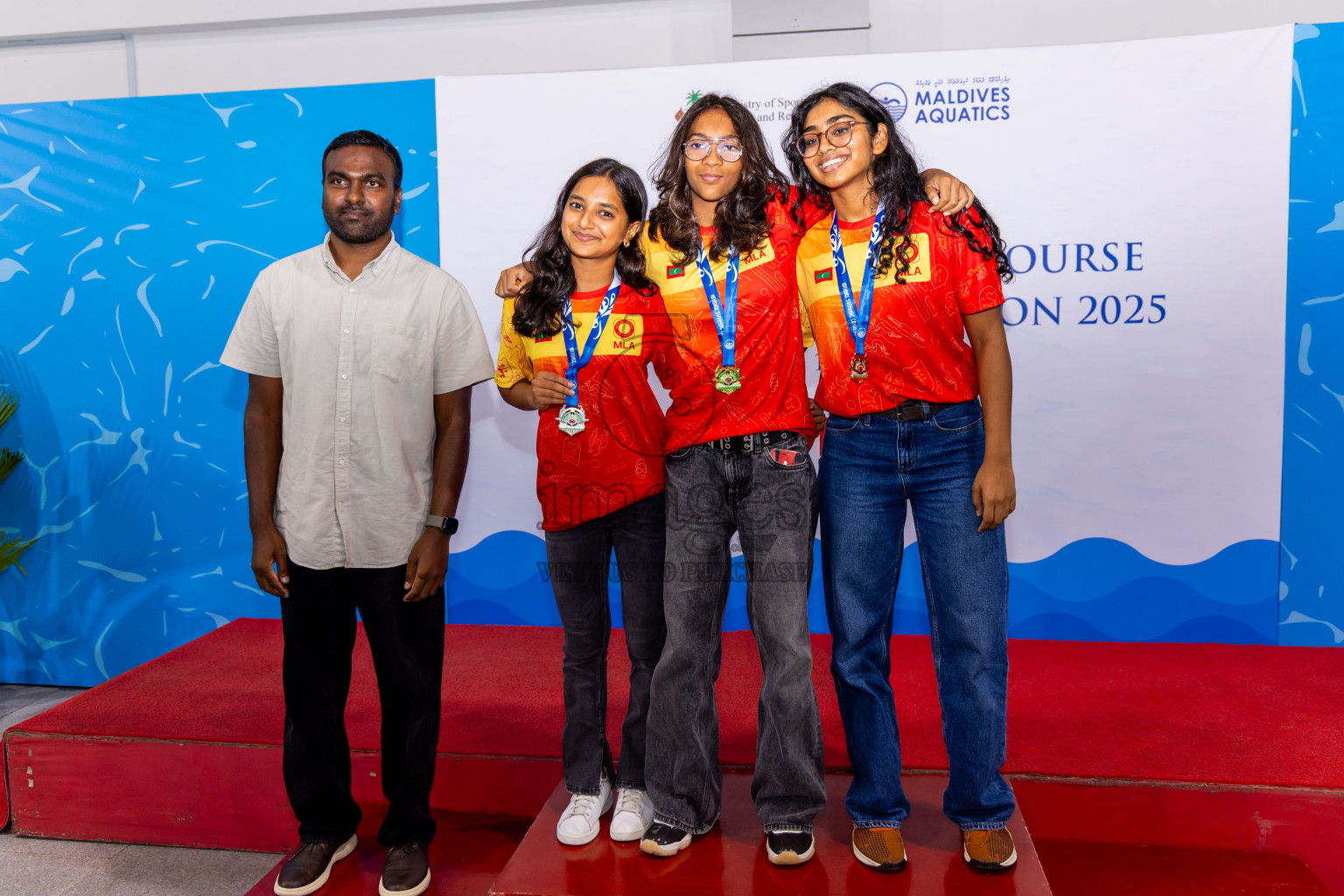 Closing Ceremony of 1st National Short Course Swimming Competition held in Hulhumale', Maldives on Thursday, 19th June 2025. Photos: Nausham Waheed / images.mv