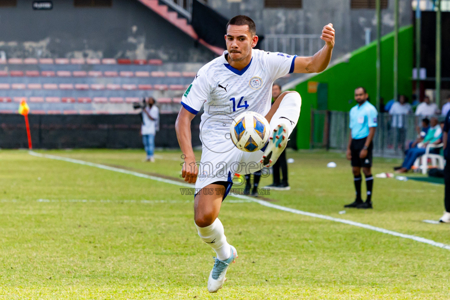 Maldives vs Philippines in AFC Asian Cup Qualifies held in National Football Stadium, Male', Maldives on Tuesday, 18th November 2025. Photos: Nausham Waheed / Images.mv