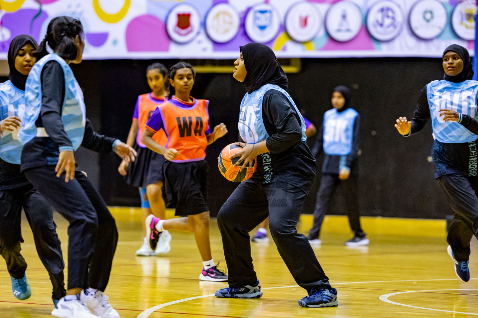 Day 14 of 25th Inter-School Netball Tournament was held in Social Center at Male', Maldives on Sunday, 25th August 2024. Photos: Nausham Waheed / images.mv