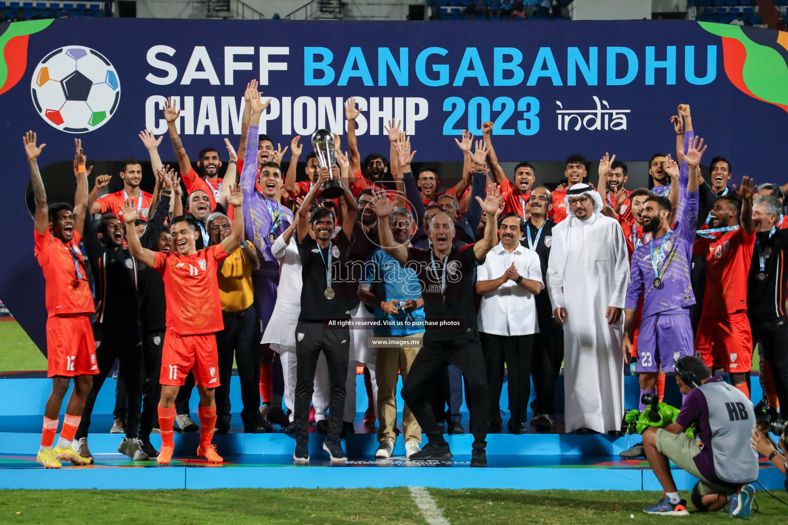 Kuwait vs India in the Final of SAFF Championship 2023 held in Sree Kanteerava Stadium, Bengaluru, India, on Tuesday, 4th July 2023. Photos: Nausham Waheed, Hassan Simah / images.mv