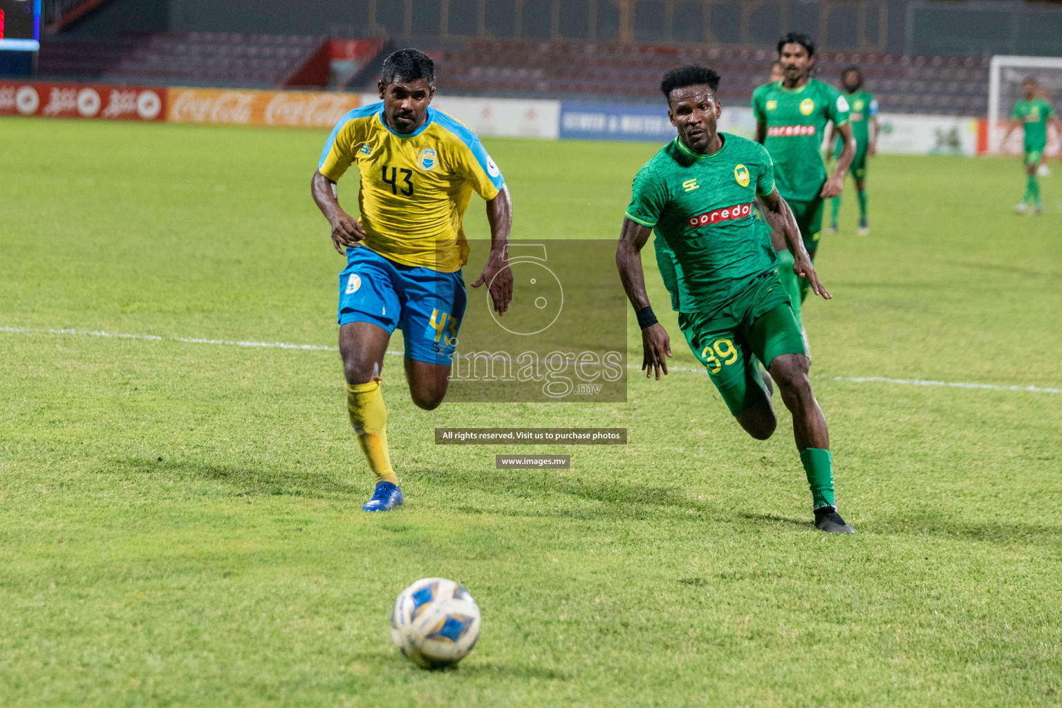 Club Valencia vs Maziya SRC in Ooredoo Dhivehi Premier League 2021/22 on 06 July 2022, held in National Football Stadium, Male', Maldives